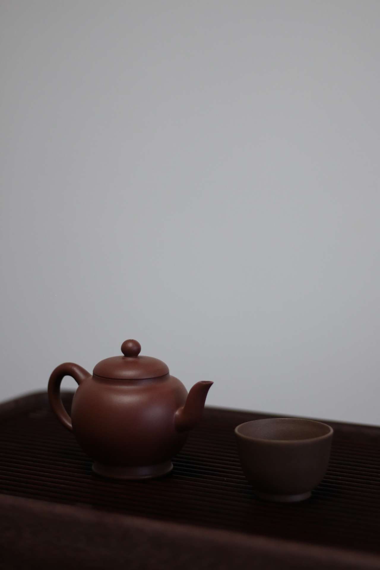 品名紫泥宫灯壶，泥料原矿紫泥