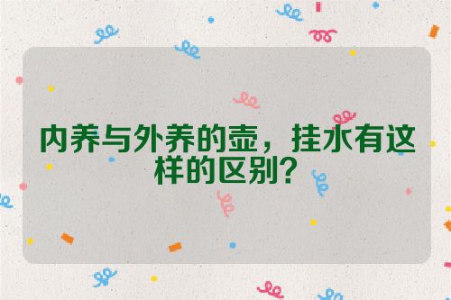 内养与外养的壶,挂水有这样的区别?