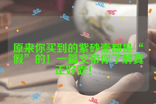 原来你买到的紫砂壶都是“假”的!一篇文带你了解真正好壶!