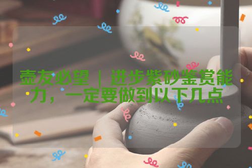 壶友必望 | 进步紫砂鉴赏能力,一定要做到以下几点